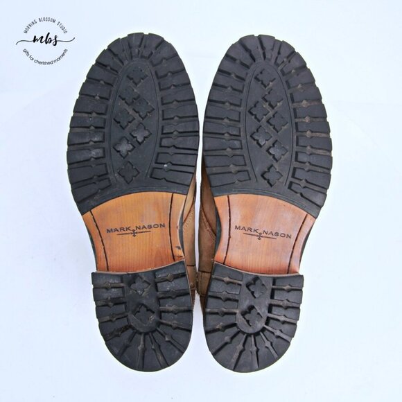 Mark Nason Loretto Suede Leather Boots Tan Men 8.5 - Picture 12 of 13